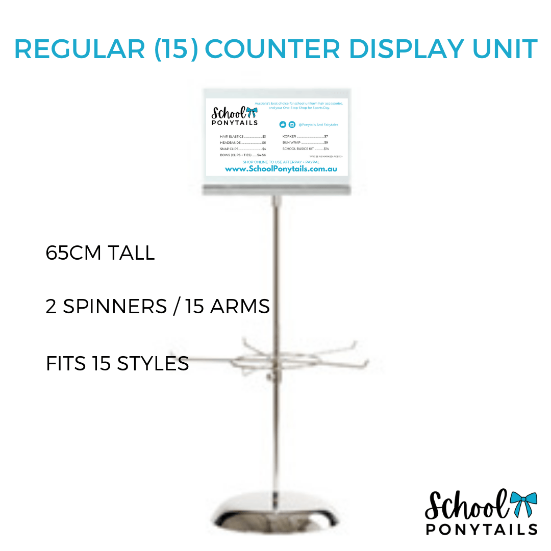 Counter Display Unit: Regular (15) Spinner Display School Ribbons Pty Ltd