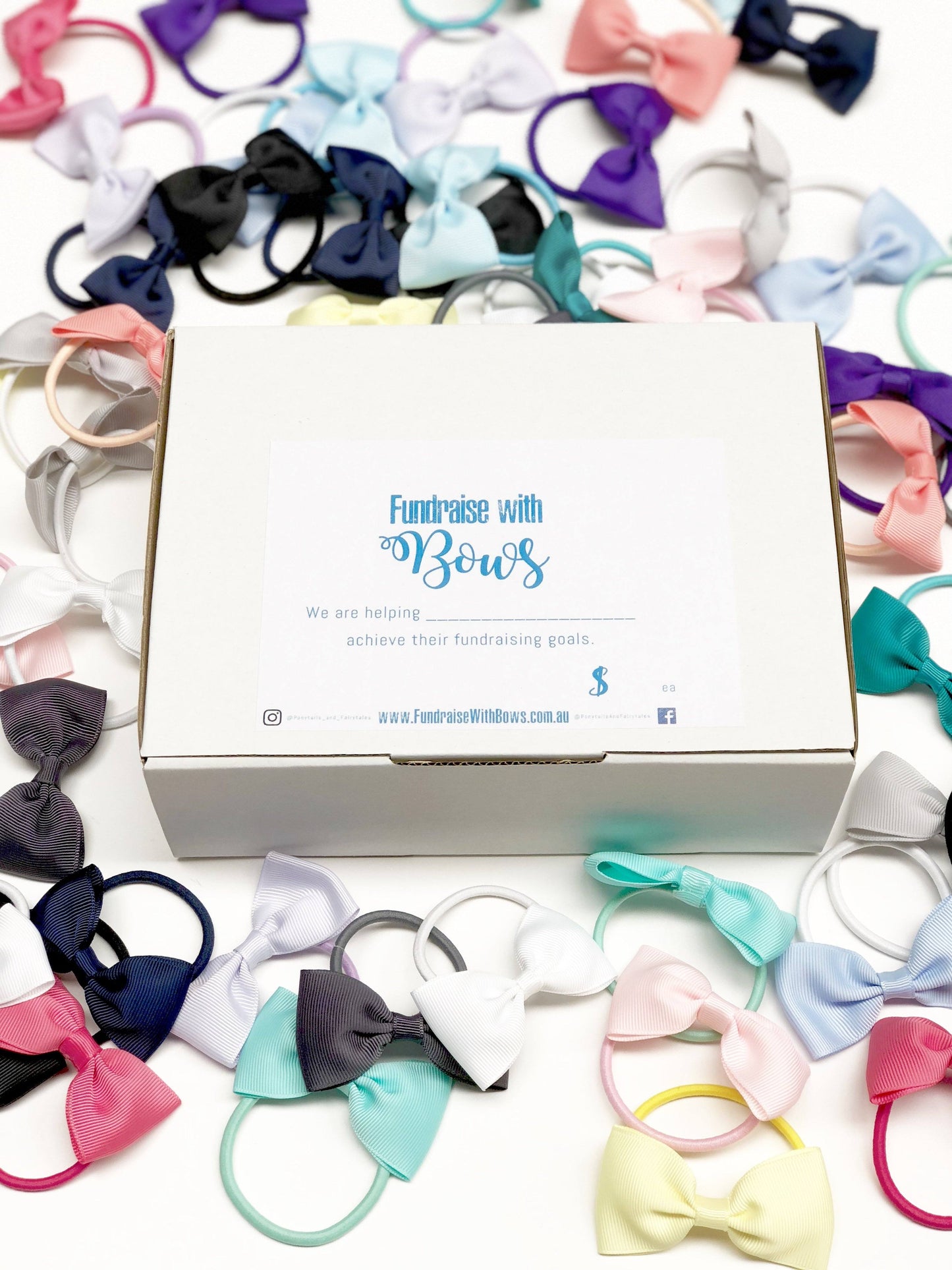 Fundraise with Bows - Fundraising Box (50pc) - Ponytails and Fairytales