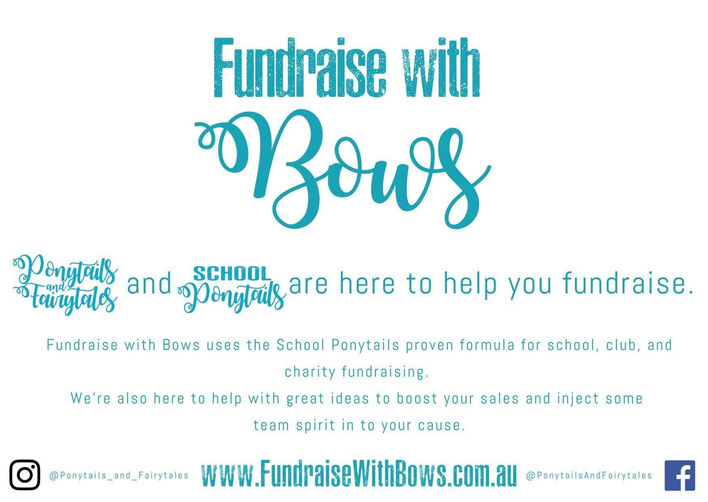 Fundraise with Bows - Fundraising Box (50pc) - Ponytails and Fairytales