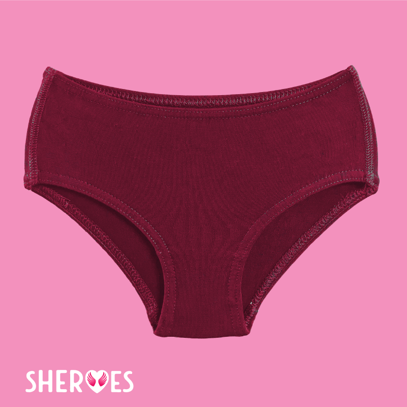 sHEROes School Underwear - Burgundy / Maroon School Underwear sHEROes 5 1 pair