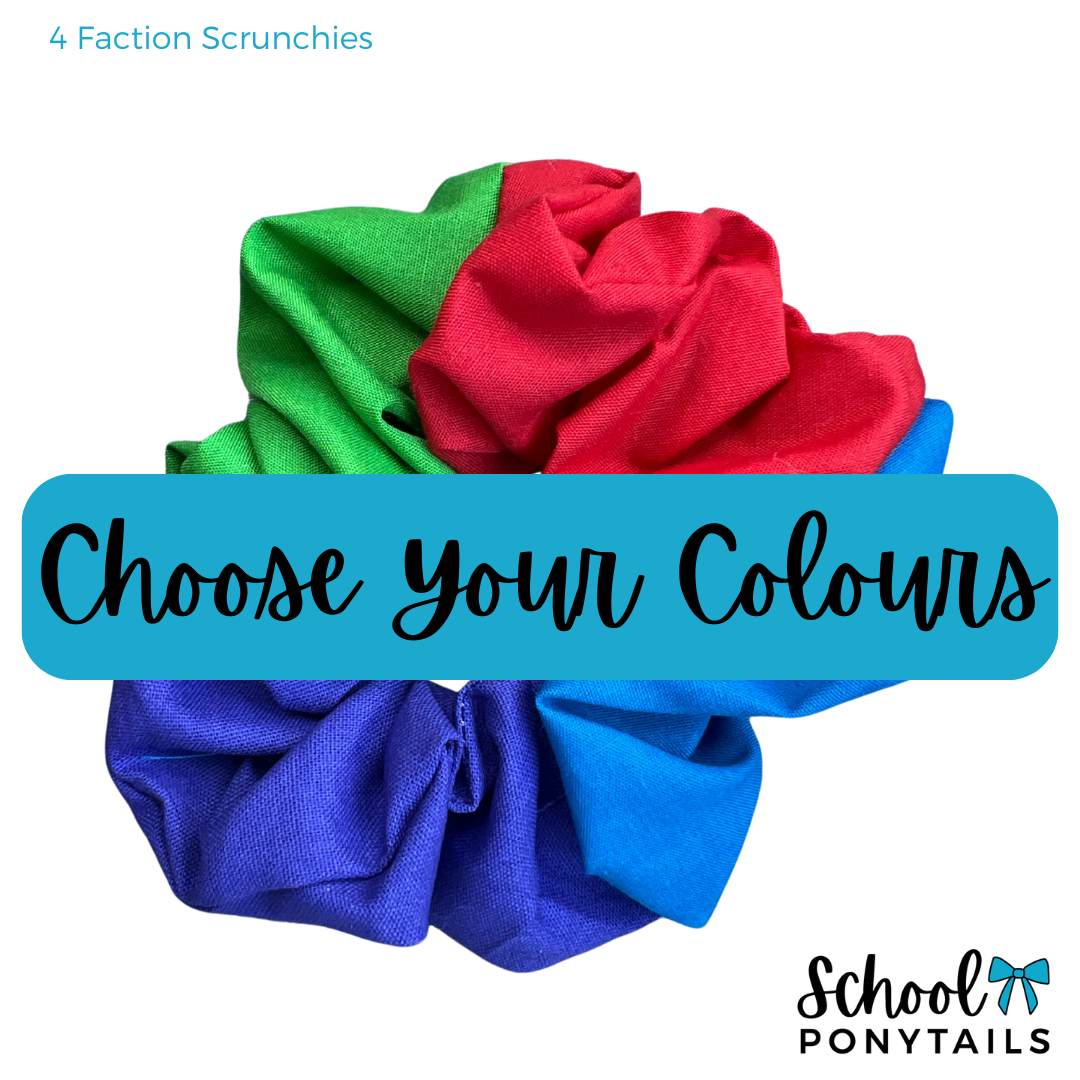 4 Faction Multi Colour Scrunchies - Min. 10pc Bundle {Pre-Order}