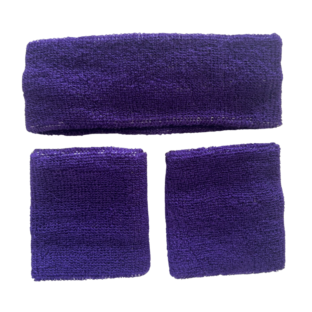 Purple Sweat Band Set (3pc)