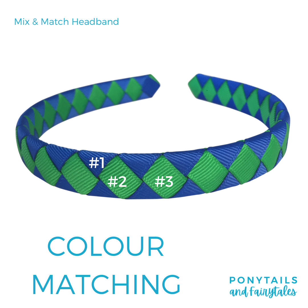 Cornflower Blue & Navy Hair Accessories - Ponytails and Fairytales