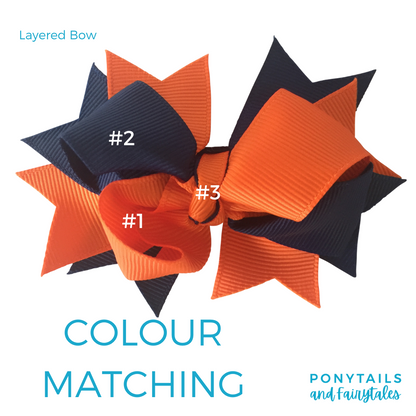 Yellow & Navy Hair Accessories - Ponytails and Fairytales