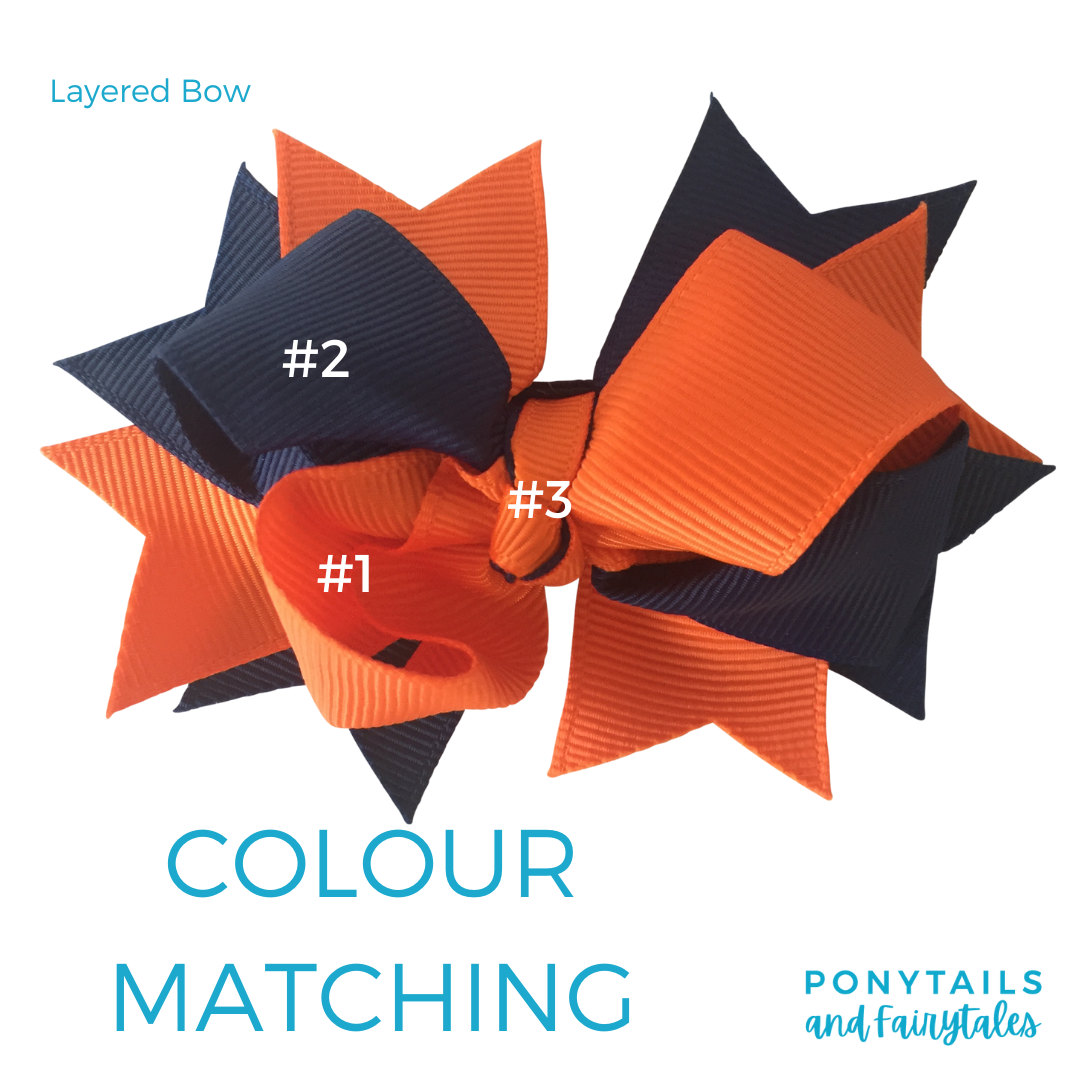Cornflower Blue & Navy Hair Accessories - Ponytails and Fairytales