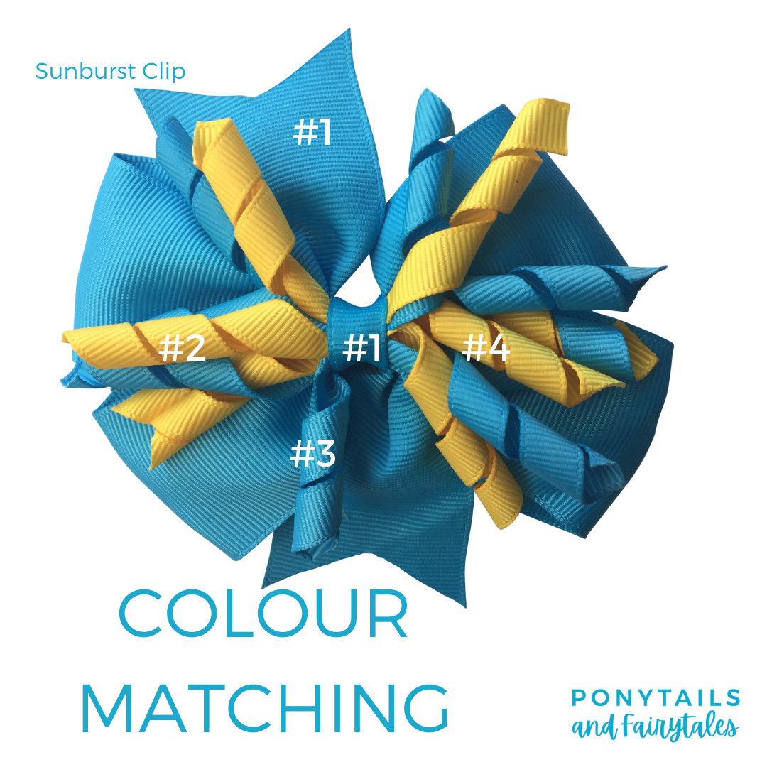 Yellow & Navy Hair Accessories - Ponytails and Fairytales