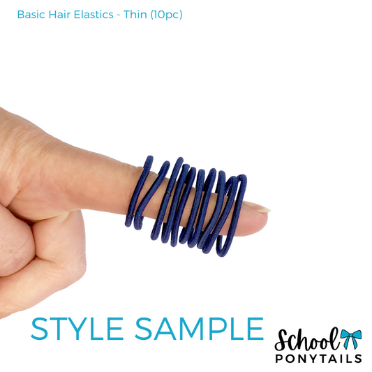 Basic Hair Elastics - XS Thin (10pc) - Ponytails and Fairytales