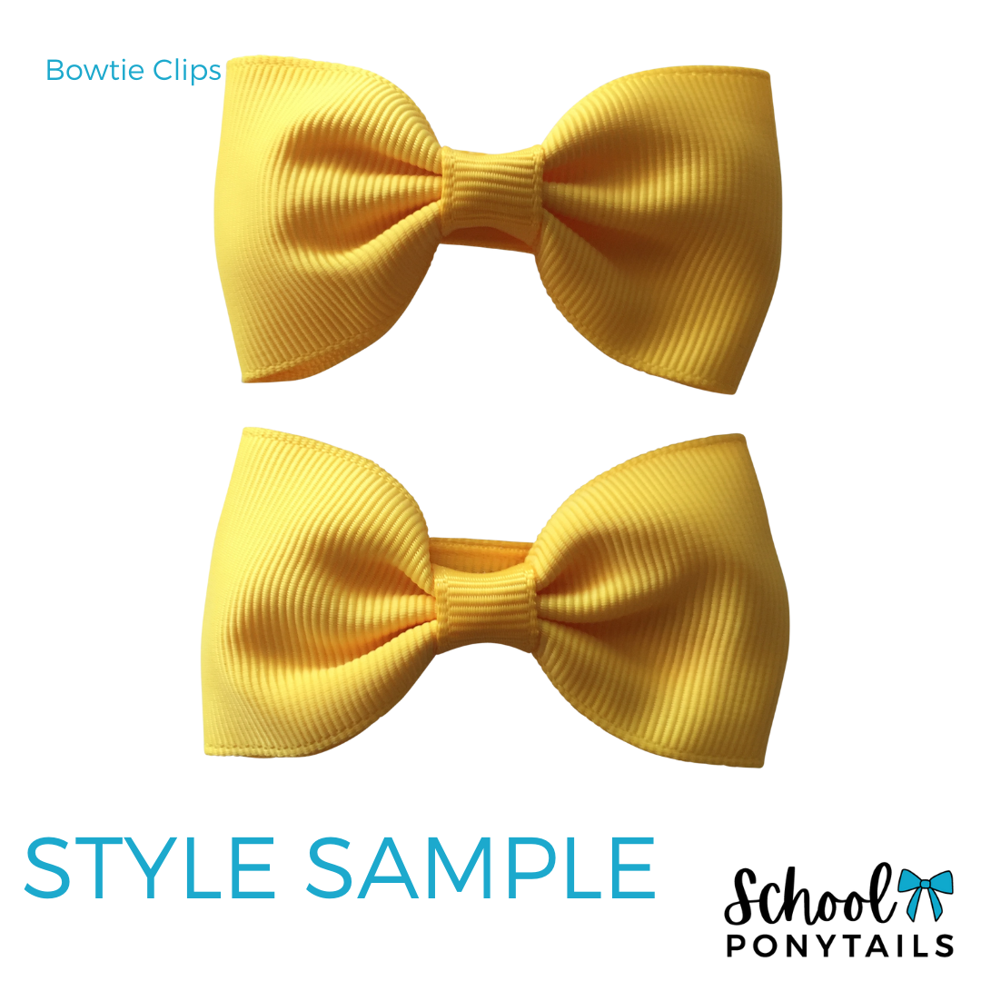 Yellow & Navy Hair Accessories - Ponytails and Fairytales