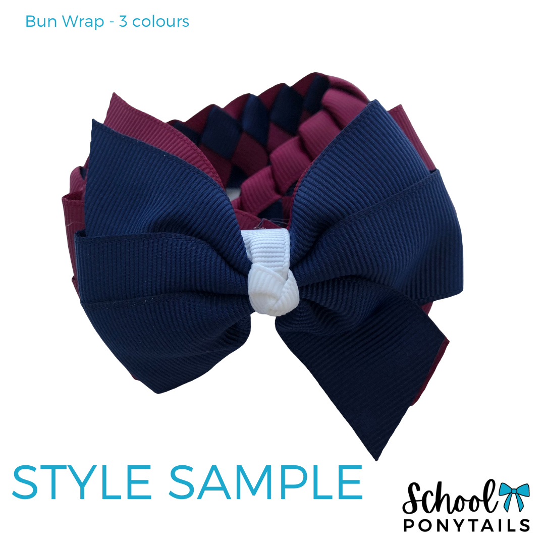 Burgundy & Sky Blue Hair Accessories - Ponytails and Fairytales