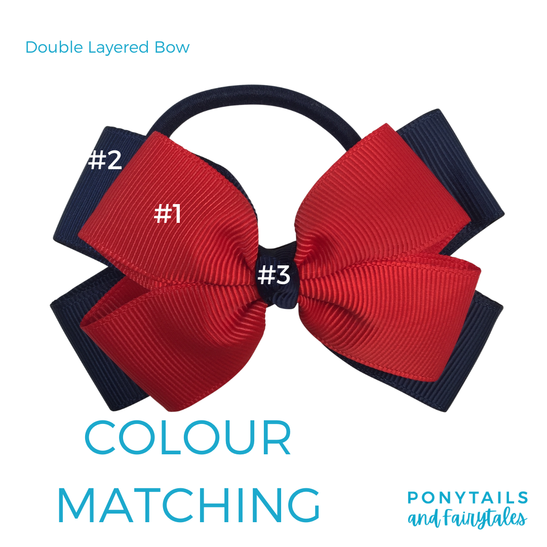 Navy & Sky Blue & Red & White Hair Accessories