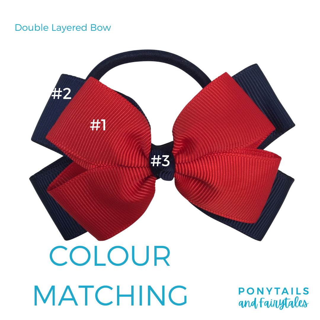 Yellow & Navy Hair Accessories - Ponytails and Fairytales