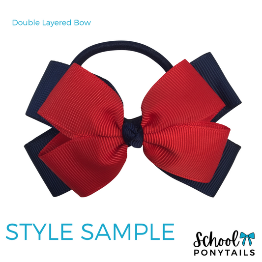 Double Layer Bow Hair Tie - Ponytails and Fairytales