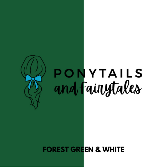 Forest Green & White Hair Accessories