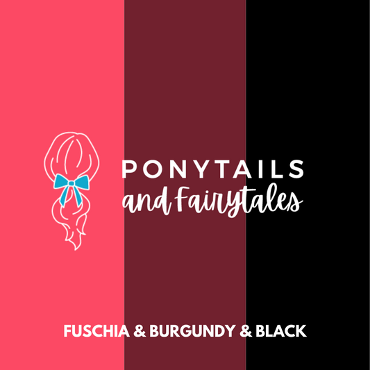 Fuschia & Burgundy & Black Hair Accessories