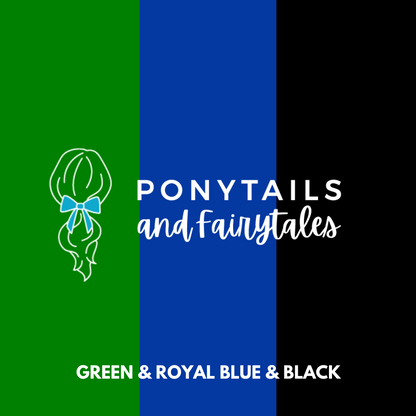 Green & Royal Blue & Black