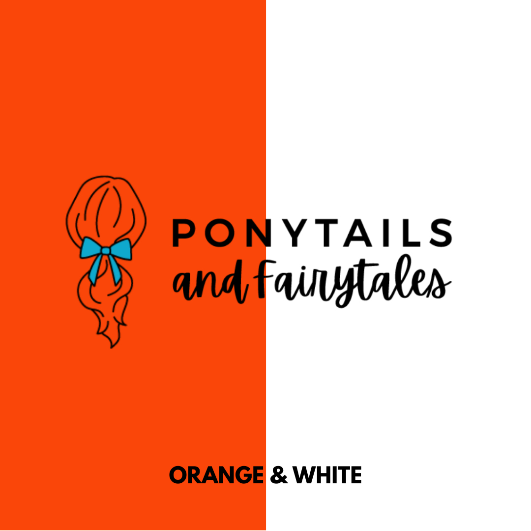 Orange & White Hair Accessories