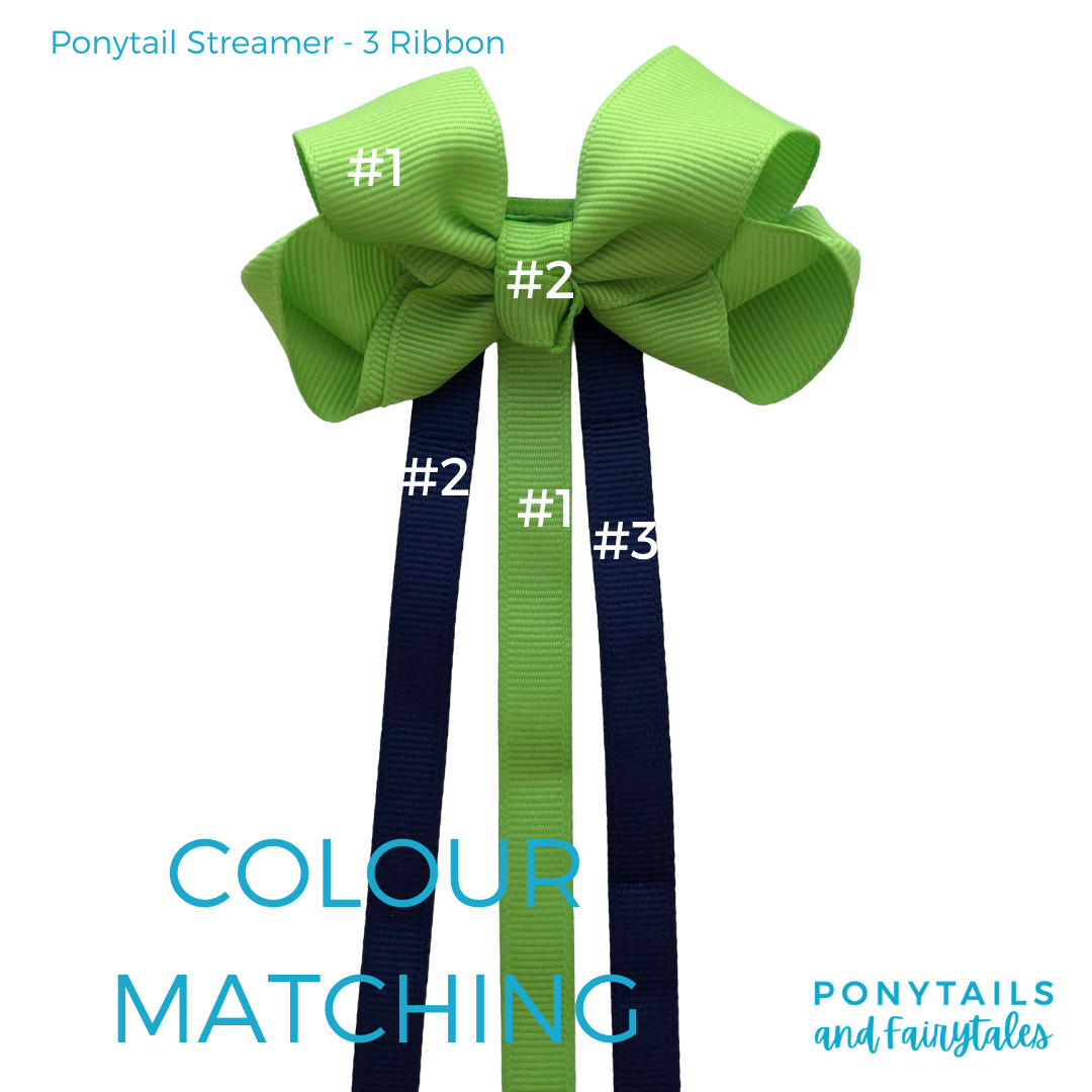 Yellow & Navy Hair Accessories - Ponytails and Fairytales
