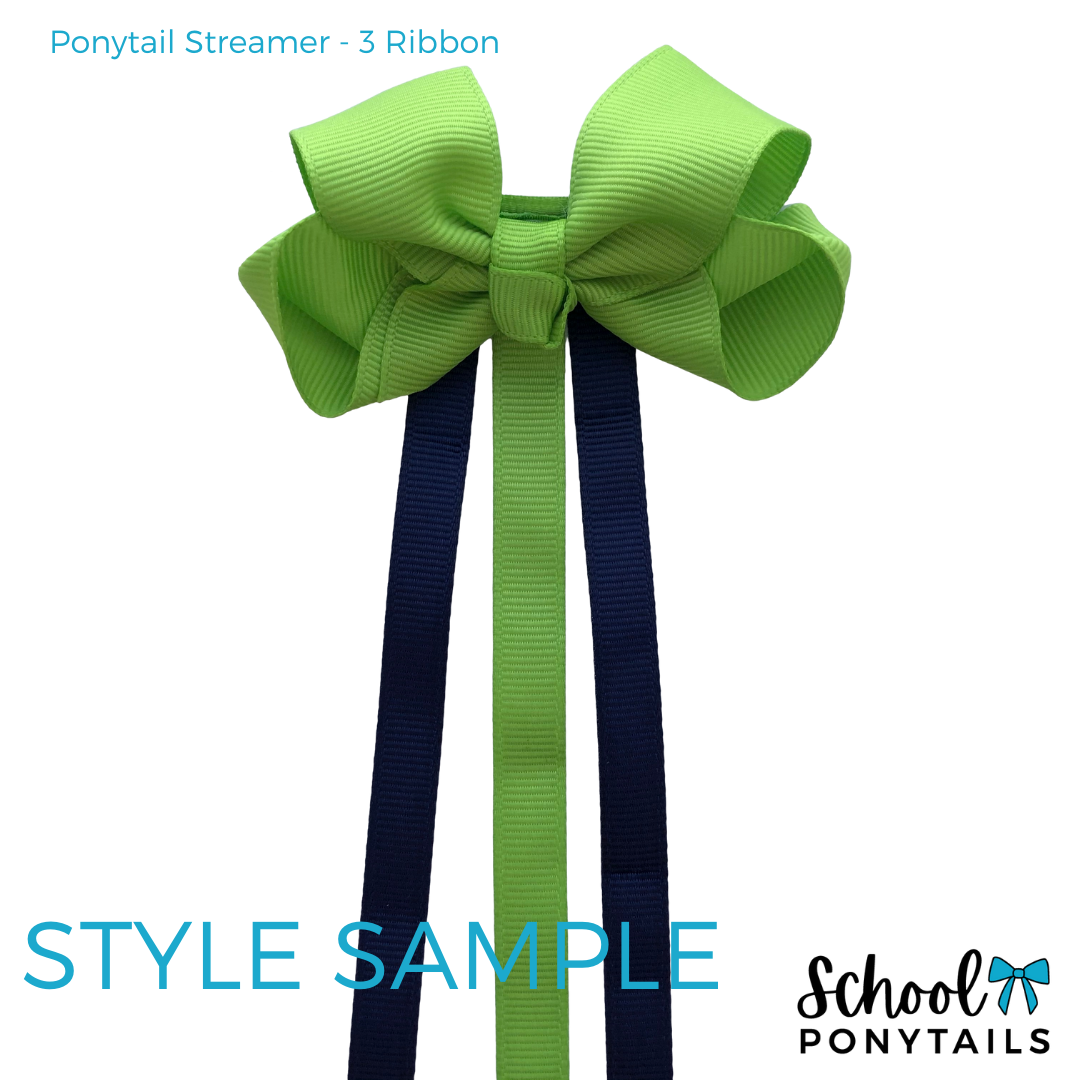 Yellow & Navy Hair Accessories - Ponytails and Fairytales