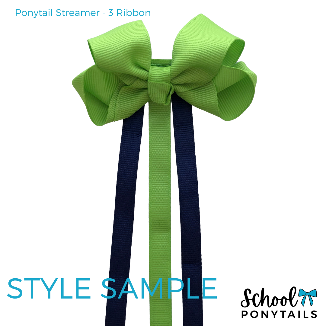Green & Navy Hair Accessories - Ponytails and Fairytales