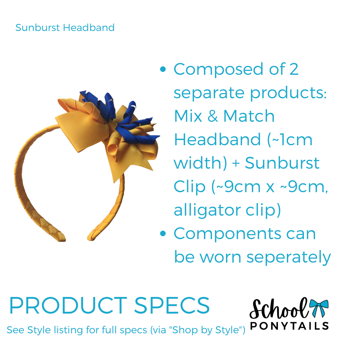 Yellow & Navy Hair Accessories
