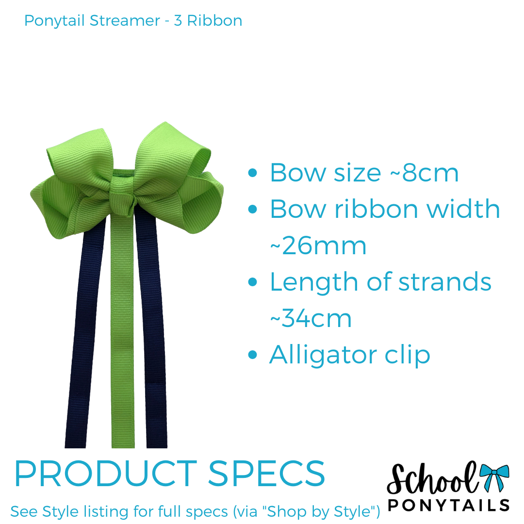 Yellow & Navy Hair Accessories - Ponytails and Fairytales