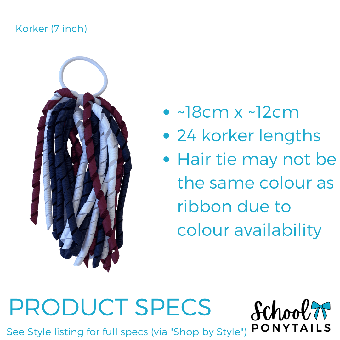 Yellow & Navy Hair Accessories - Ponytails and Fairytales