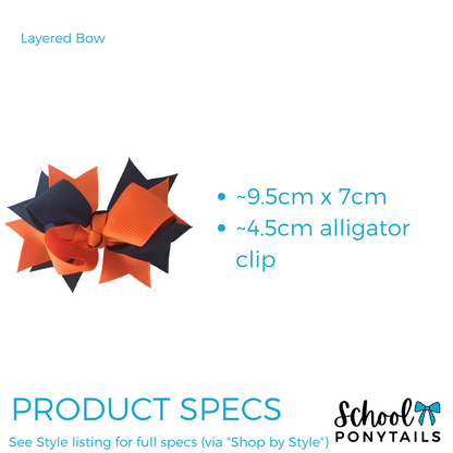 Layered Bows - Solid Colour