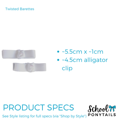 Twisted Barette (2pc) - Ponytails and Fairytales