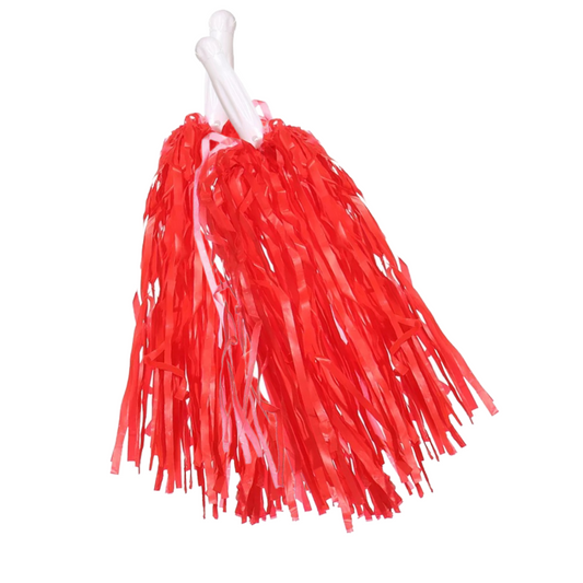 Red Pom Poms (2pc) - Ponytails and Fairytales