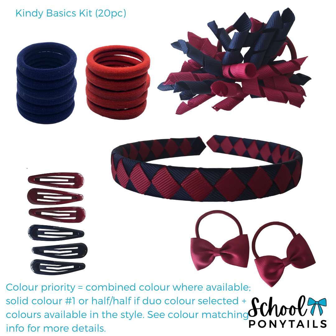 Yellow & Navy Hair Accessories - Ponytails and Fairytales