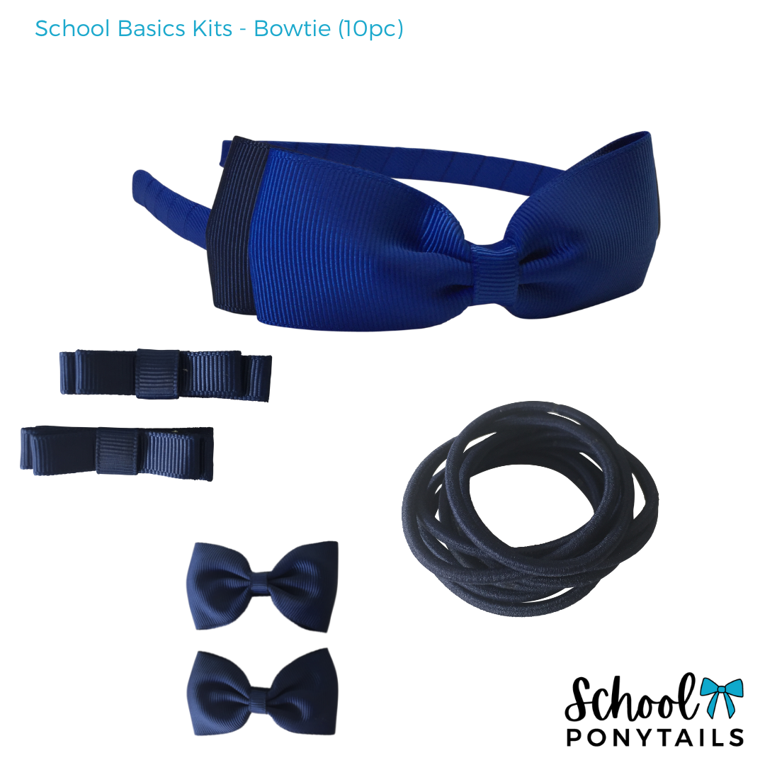 Green & Royal Blue & Black & White Hair Accessories