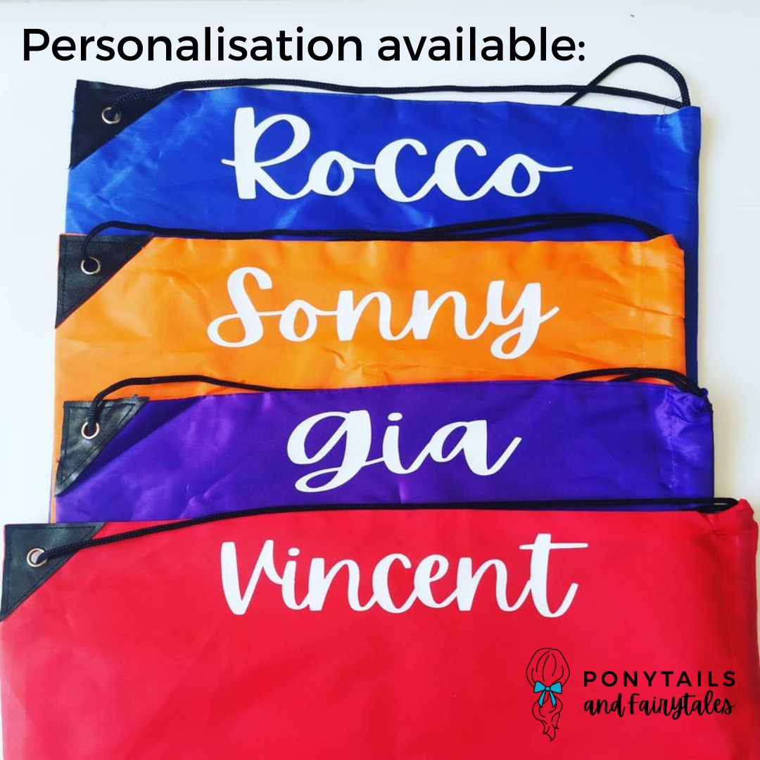 Orange Sports / Library Bag - Ponytails and Fairytales