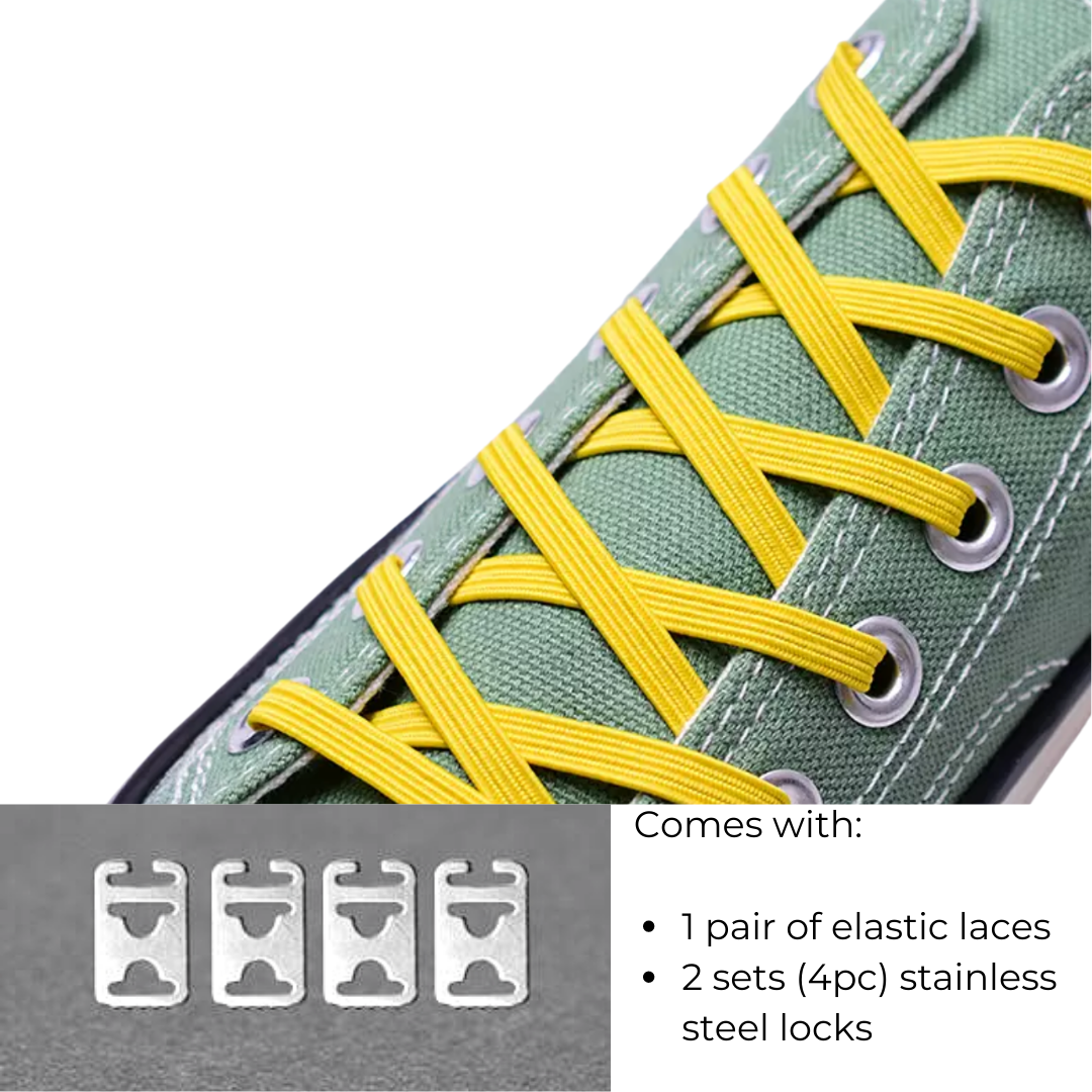 The Original Stretchlace Shoelace Knot Clips Keep Shoe Laces Tied & Secure | Shoelace Bow Clip Accessory