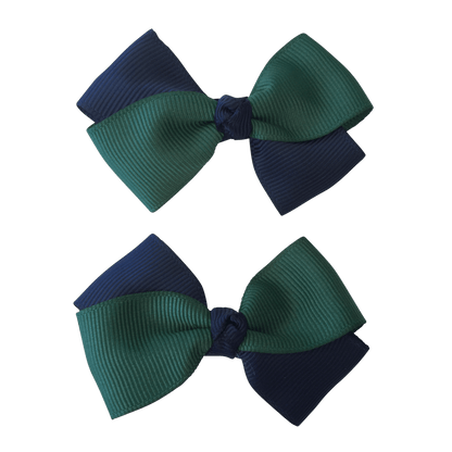 Bottle Green & Navy Hair Accessories - Ponytails and Fairytales