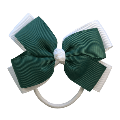 Bottle Green & White Hair Accessories - Assorted Hair Accessories - School Uniform Hair Accessories - Ponytails and Fairytales