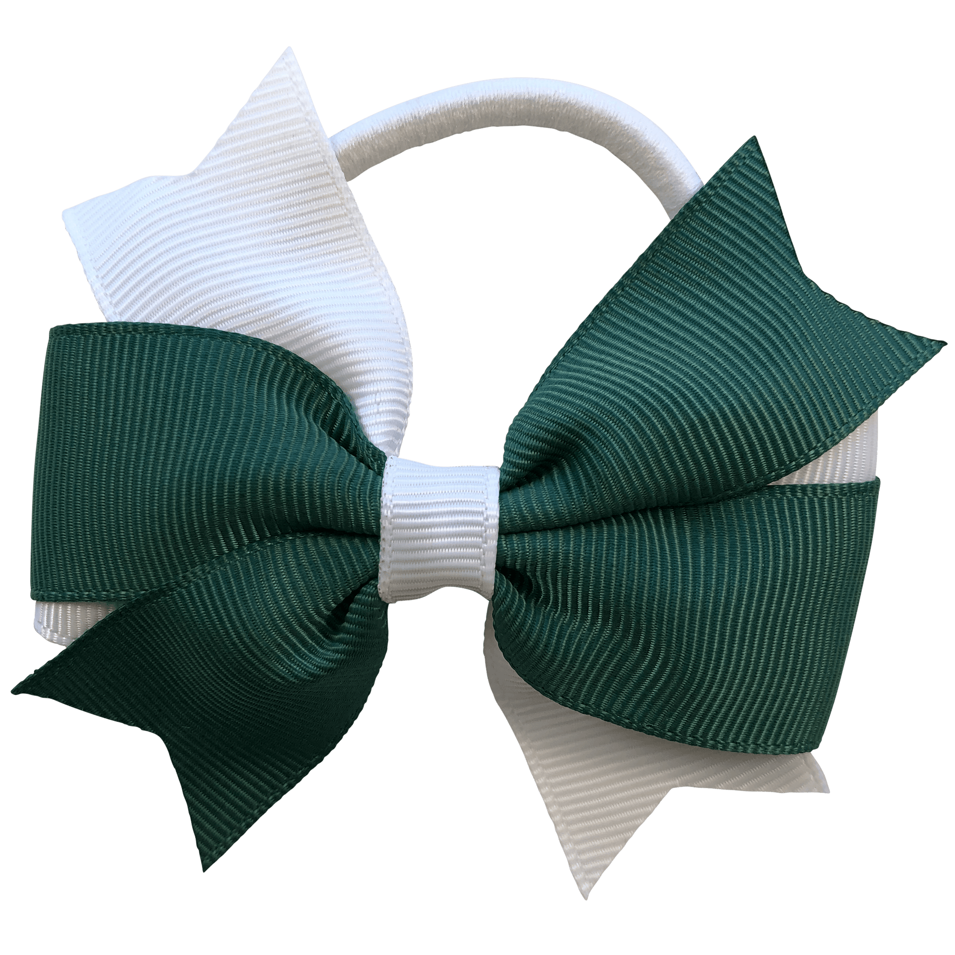 Bottle Green & White Hair Accessories - Assorted Hair Accessories - School Uniform Hair Accessories - Ponytails and Fairytales