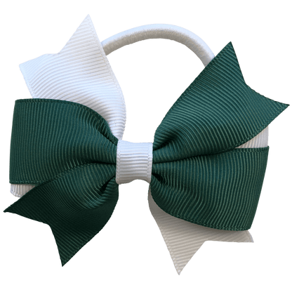 Bottle Green & White Hair Accessories - Assorted Hair Accessories - School Uniform Hair Accessories - Ponytails and Fairytales