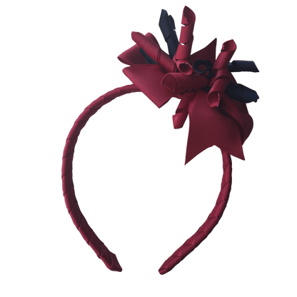 Burgundy & Navy Hair Accessories - Ponytails and Fairytales