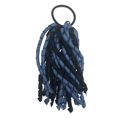 Cornflower Blue & Navy Hair Accessories - Ponytails and Fairytales
