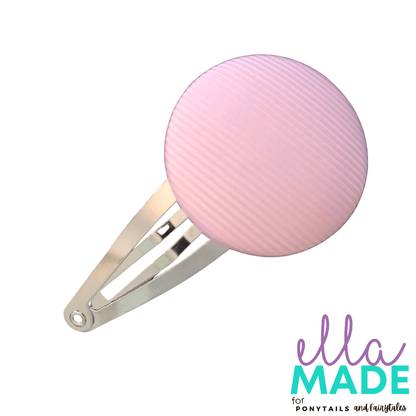 Covered Buttons: Solid Colours - Ballet Pink Hair clips Ella Made Snap Clip / Ballet Pink 