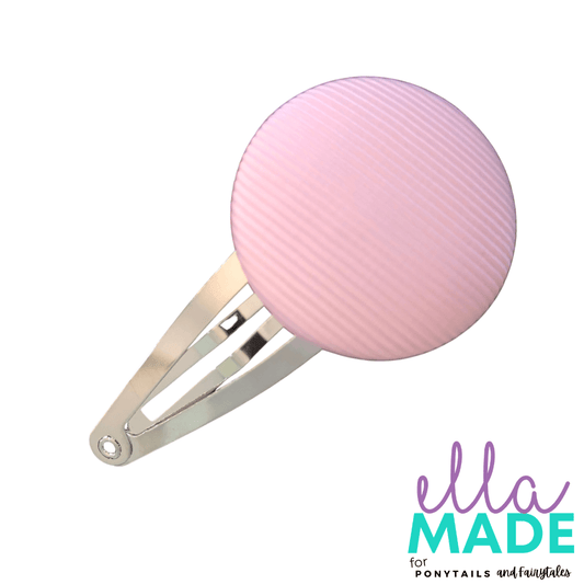 Covered Buttons: Solid Colours - Ballet Pink Hair clips Ella Made Snap Clip / Ballet Pink 