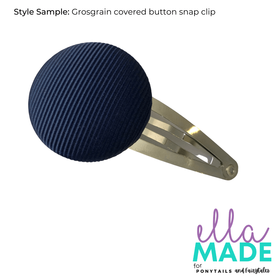 Covered Buttons: Solid Colours - Gold Hair clips Ella Made Snap Clip / Bottle Green 