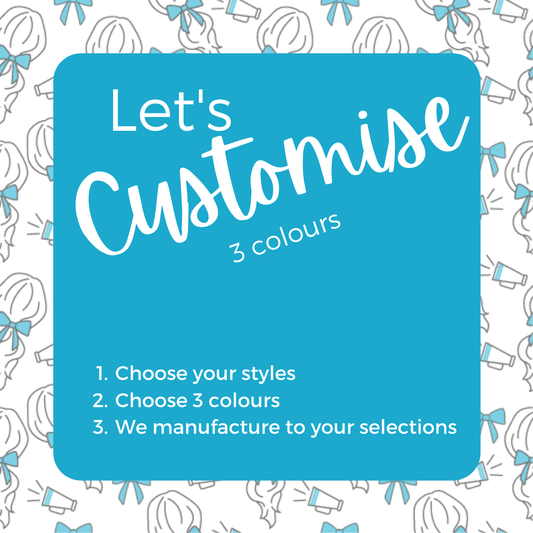 Custom Colours: Choose Your Own (3) - Assorted Hair Accessories - School Uniform Hair Accessories - Ponytails and Fairytales