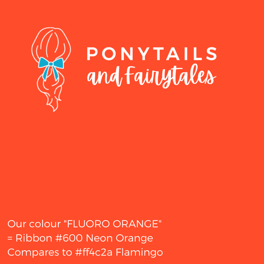 Fluoro Orange Hair Accessories Assorted Hair Accessories School Ponytails - Colours 