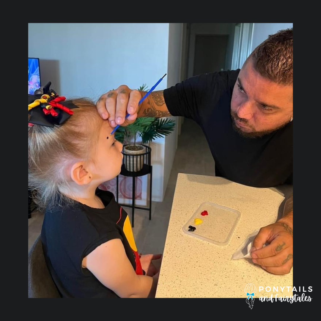 Black & Red & Yellow Hair Accessories - Ponytails and Fairytales