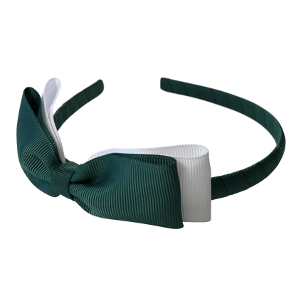 Headband with Bowtie - Combined Colours - Ponytails and Fairytales