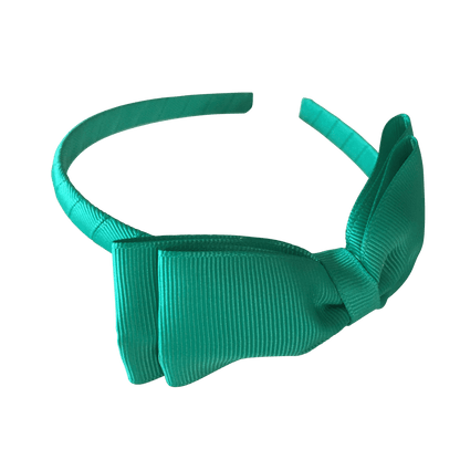 Headband with Bowtie - Solid Colours - Headbands - School Uniform Hair Accessories - Ponytails and Fairytales