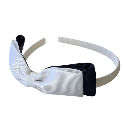 Headband with Bowtie - Combined Colours - Ponytails and Fairytales