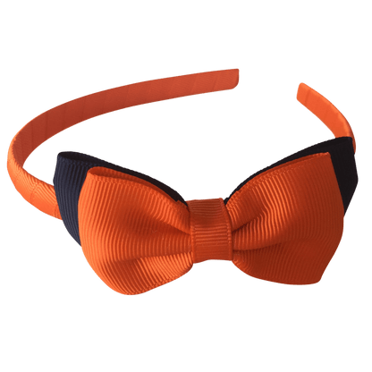 Headband with Bowtie - Combined Colours - Ponytails and Fairytales