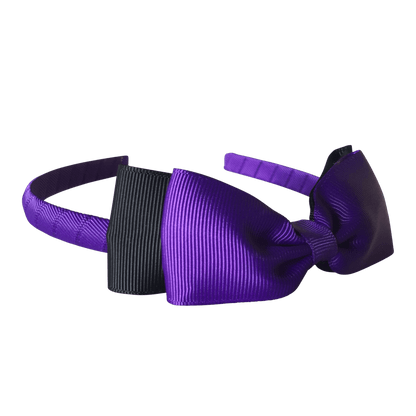 Headband with Bowtie - Combined Colours - Ponytails and Fairytales